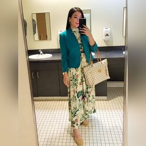 Shein floral split hem belted dress. Size small